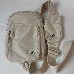 Adidas Beige Essentials 2 Sling Adjustable Strap Crossbody Bag